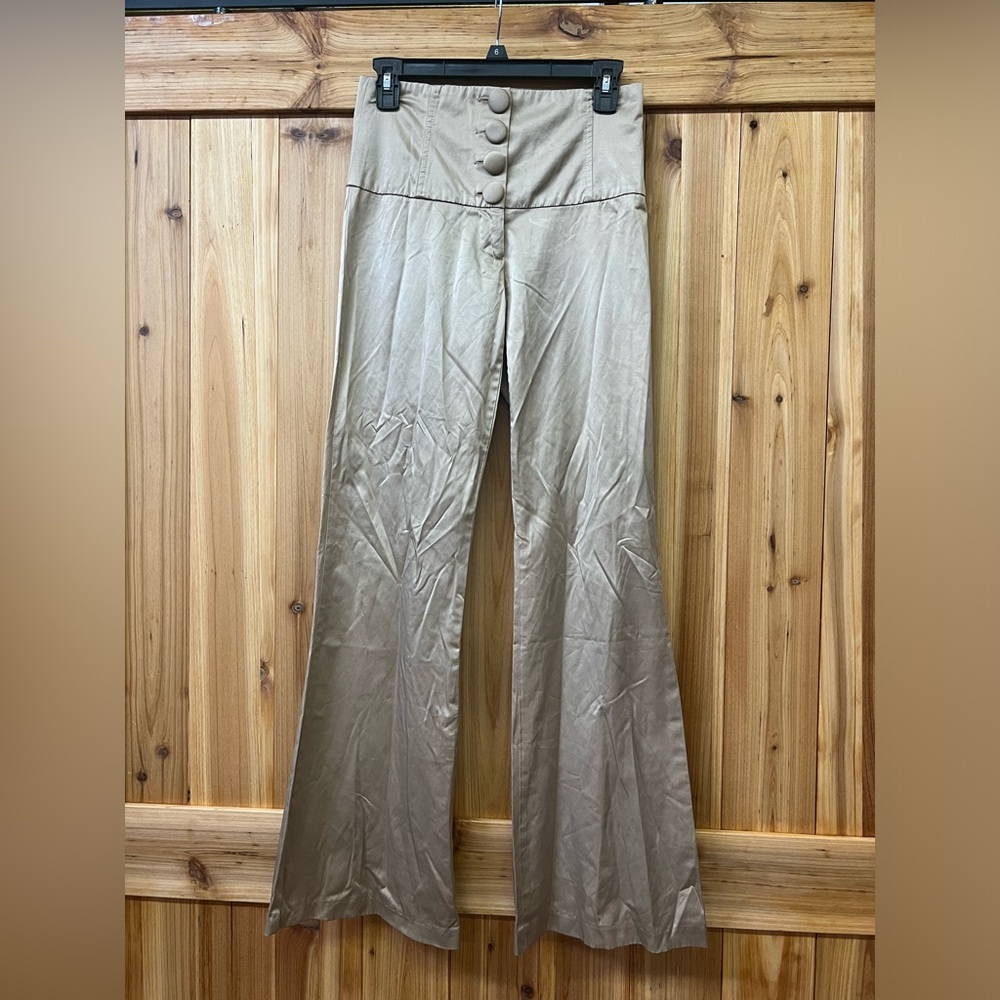 Golden flare pants